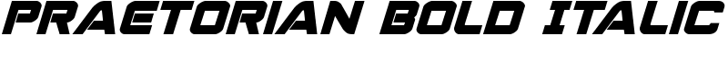 Praetorian Bold Italic Font