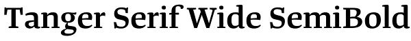 Tanger Serif Wide SemiBold Font