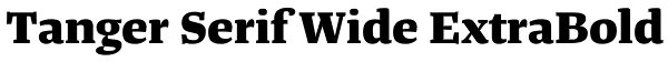Tanger Serif Wide ExtraBold Font