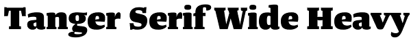 Tanger Serif Wide Heavy Font