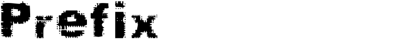 Prefix Font