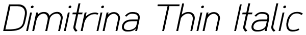 Dimitrina Thin Italic Font