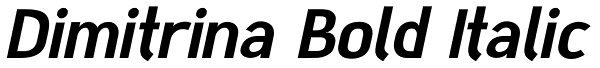 Dimitrina Bold Italic Font