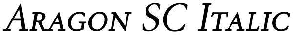 Aragon SC Italic Font