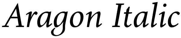 Aragon Italic Font