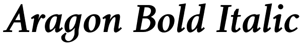 Aragon Bold Italic Font