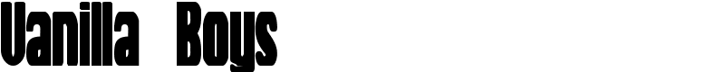 Vanilla Boys Font