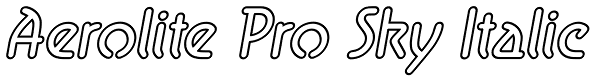 Aerolite Pro Sky Italic Font