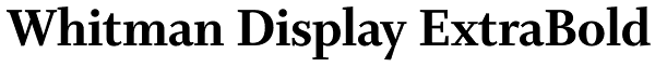 Whitman Display ExtraBold Font