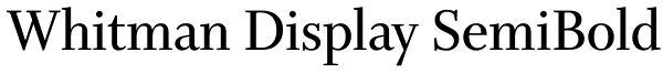 Whitman Display SemiBold Font
