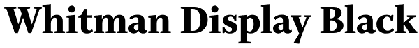 Whitman Display Black Font