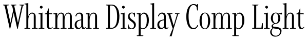 Whitman Display Comp Light Font