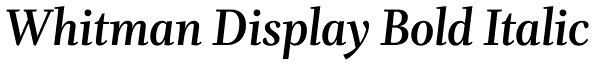 Whitman Display Bold Italic Font