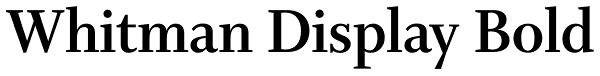 Whitman Display Bold Font