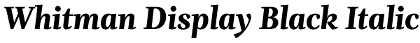 Whitman Display Black Italic Font