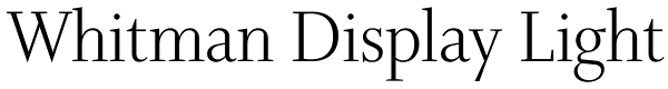 Whitman Display Light Font