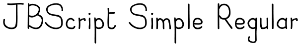JBScript Simple Regular Font
