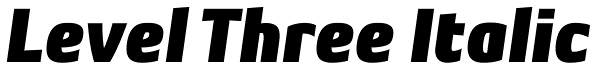Level Three Italic Font