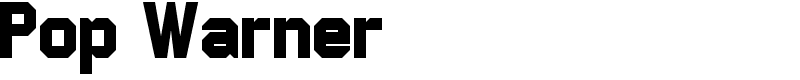 Pop Warner Font
