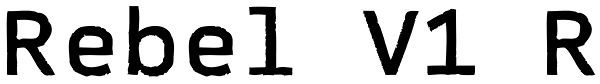 Rebel V1 R Font