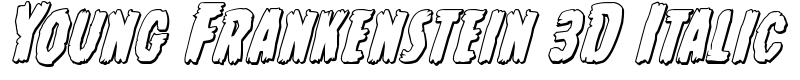 Young Frankenstein 3D Italic Font