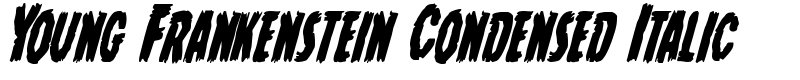 Young Frankenstein Condensed Italic Font