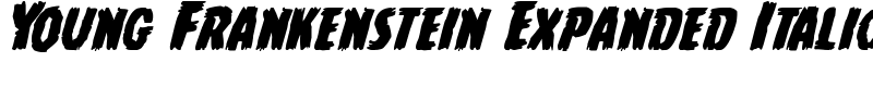 Young Frankenstein Expanded Italic Font