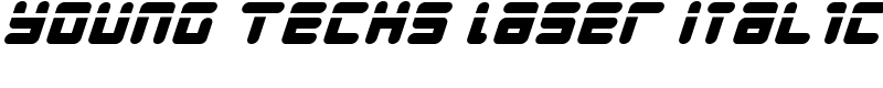 Young Techs Laser Italic Font