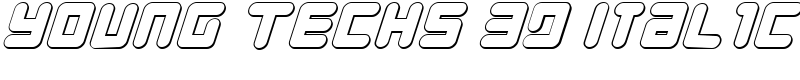 Young Techs 3D Italic Font