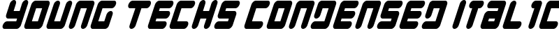 Young Techs Condensed Italic Font