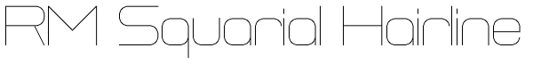 RM Squarial Hairline Font