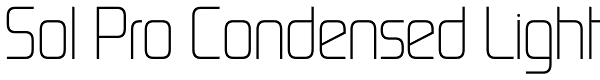 Sol Pro Condensed Light Font
