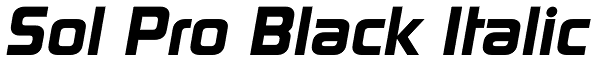 Sol Pro Black Italic Font