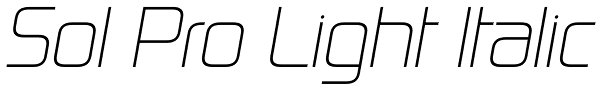 Sol Pro Light Italic Font