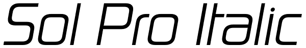 Sol Pro Italic Font