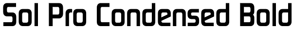 Sol Pro Condensed Bold Font