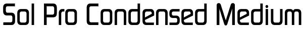 Sol Pro Condensed Medium Font