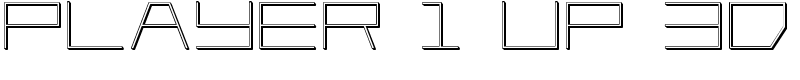Player 1 Up 3D Font