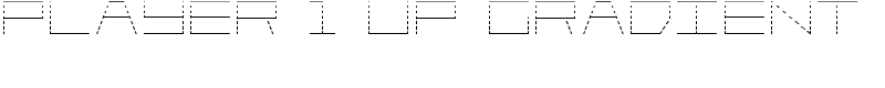 Player 1 Up Gradient Font
