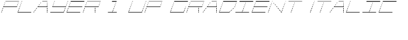 Player 1 Up Gradient Italic Font