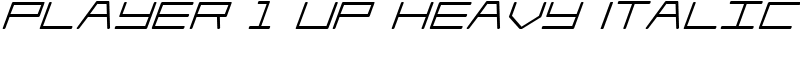 Player 1 Up Heavy Italic Font
