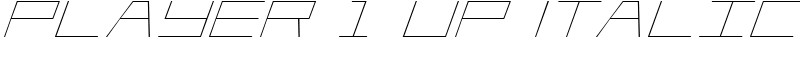 Player 1 Up Italic Font