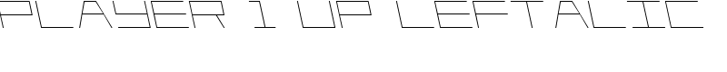 Player 1 Up Leftalic Font