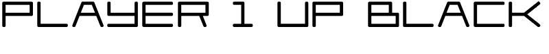 Player 1 Up Black Font