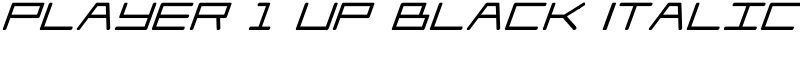 Player 1 Up Black Italic Font