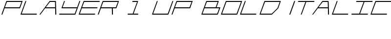 Player 1 Up Bold Italic Font