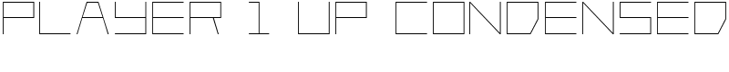 Player 1 Up Condensed Font