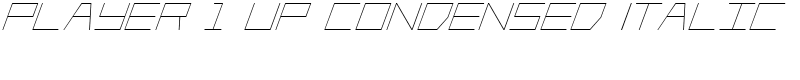 Player 1 Up Condensed Italic Font