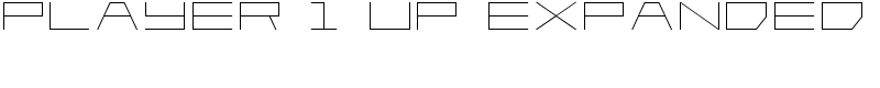 Player 1 Up Expanded Font