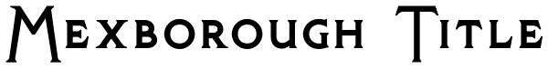 Mexborough Title Font